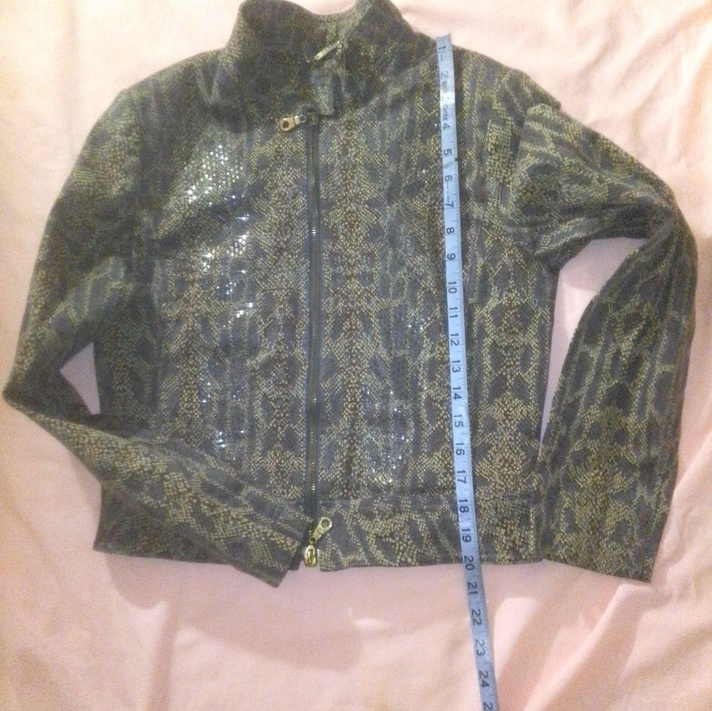 A.B.S Leather Python Bikers Jacket. Size 4 - image 5